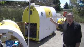 A volt hajléktalanok hordozható menhelyeket fedeztek fel a rászorulók számára.