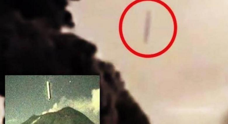 Egy hengeres hatalmas UFO repült a Popocatepetl vulkán szájába