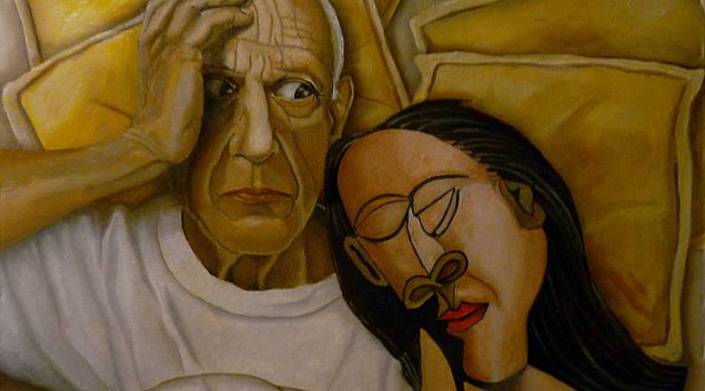 Festményeihez Picasso gyakran használt már használt vászonokat