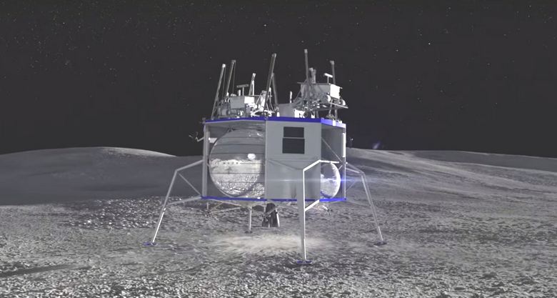 Jeff Bezos életnagyságú Lunar Lander-t mutat be