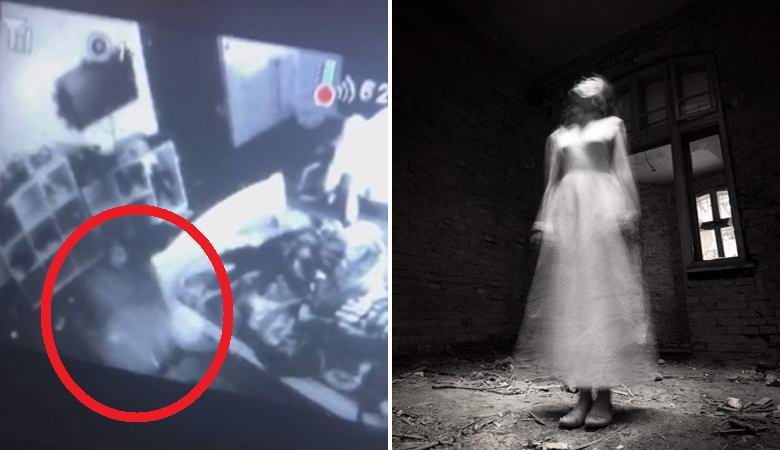 Az ideiglenes fehéres alak az alvó gyermekeket figyeli