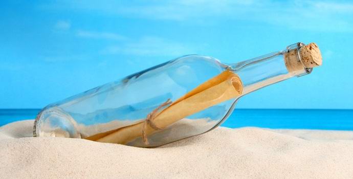 Egy fantasztikus üzenet található egy palackban