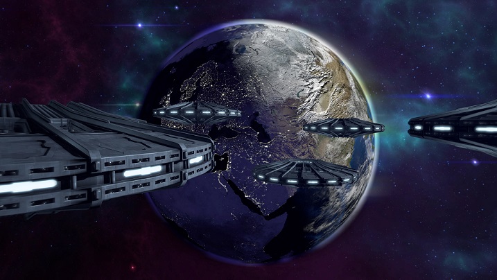 Az ISS kamerák rögzítették az UFO flotillát a Föld légkörében