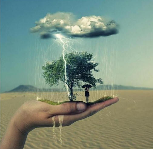 Emberek az időjárási ellenőrzés ajándékával