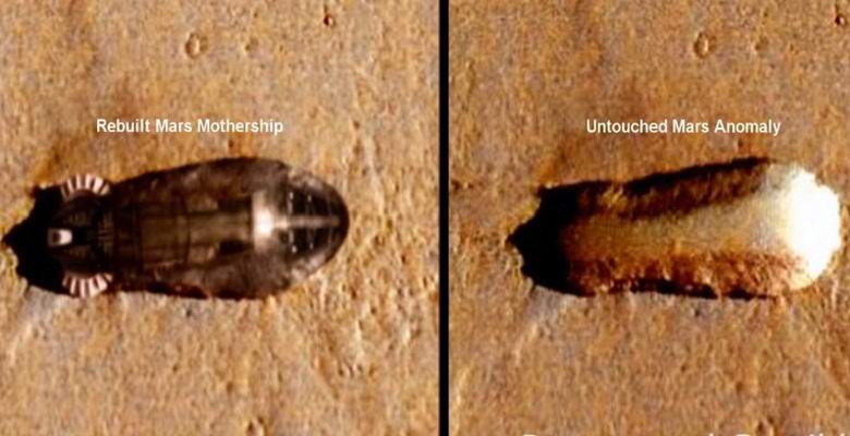 Egy 2 kilométeres csillaghajó talált egy Mars fényképein