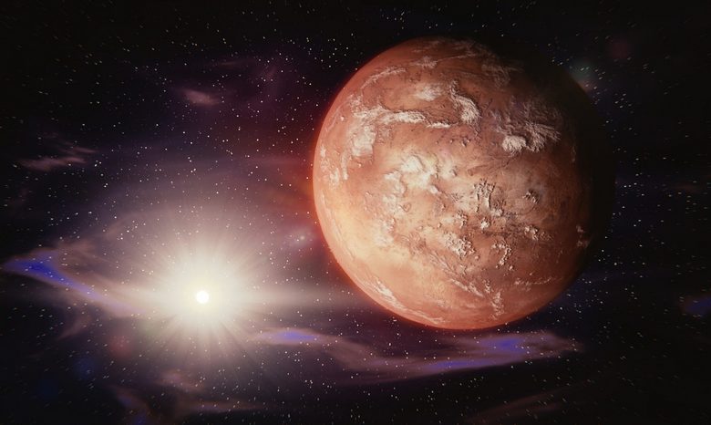 A Marson valami nagyon gyanúsan tükrözi a fényt.