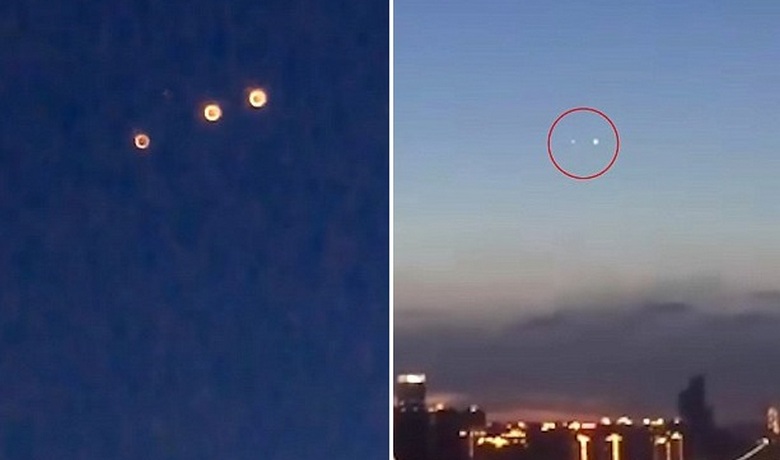 Kína felett valami repült a sötét égen, és titokzatosan kacsintott a fényre.