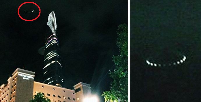 Az UFO egy vietnami felhőkarcolóval fényképezett
