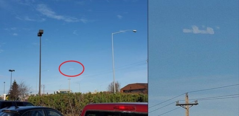 Egy szokatlan alakú felhő Alaszka felett