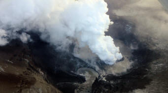 Grimsvotn vulkán Izland délkeleti részén, archív fénykép