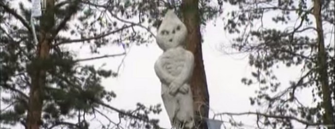 Emlékmű az Aleszenka idegennek állítottak fel Kyshtym közelében