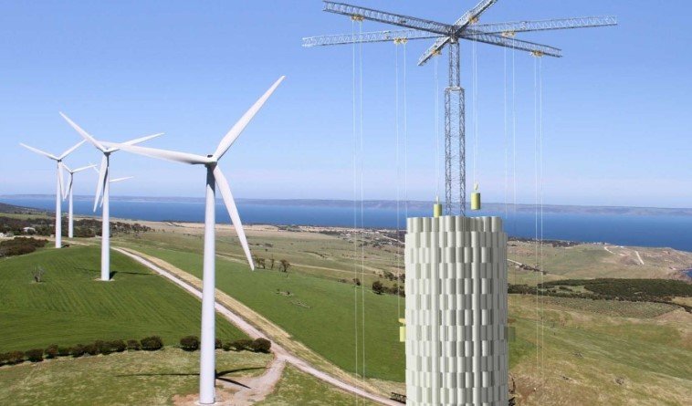 A fölösleges energia tárolásának problémáját gravitációs elem segítségével oldják meg.