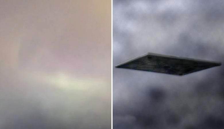 Egy pulzáló téglalap alakú izzás az égen az USA felett