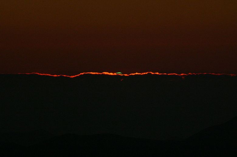 Ritka természeti jelenség - zöld sugár