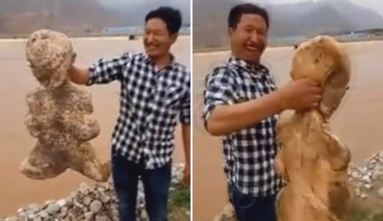 Kínában partra mosott keverő humanoid