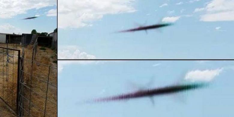 Egy szivarszerű UFO nagy sebességgel repült a gazdaság fölött