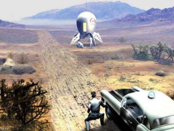 Eset egy leszálló UFO-val Socorro városában