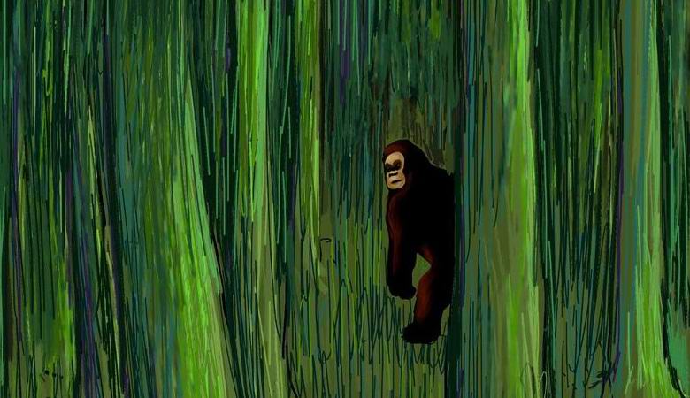 A hóember belenézett a kameracsapda lencsébe