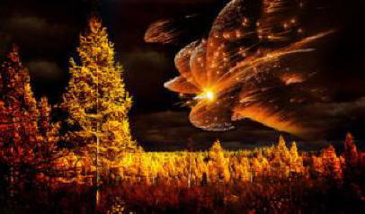 Tunguska meteorit - fentről esett le