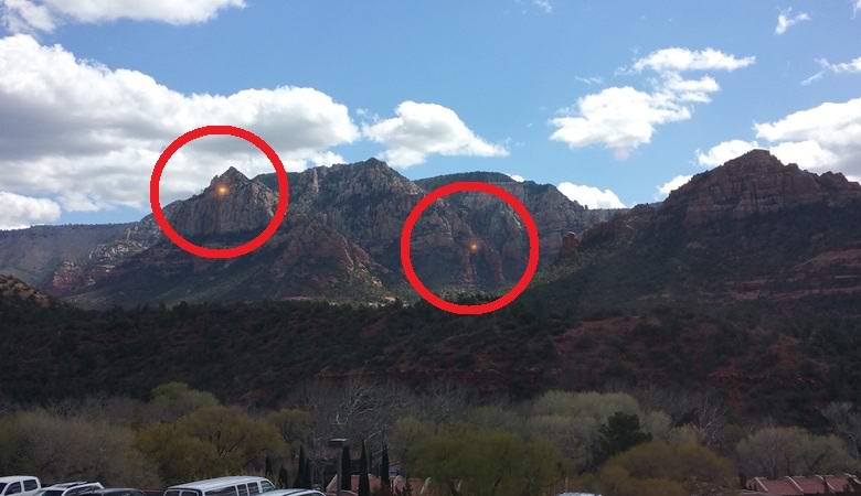 Arizonában a narancssárga fényeket a föld felett ragadják meg.