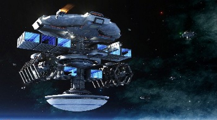 Az űrben felfedezett galaktikus interien idegen állomás