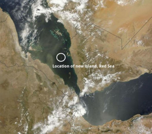 Új sziget alakult ki a Vörös-tengeren