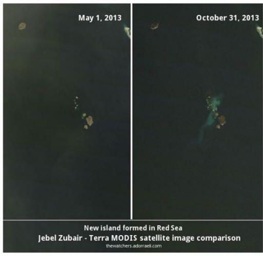 Új sziget alakult ki a Vörös-tengeren