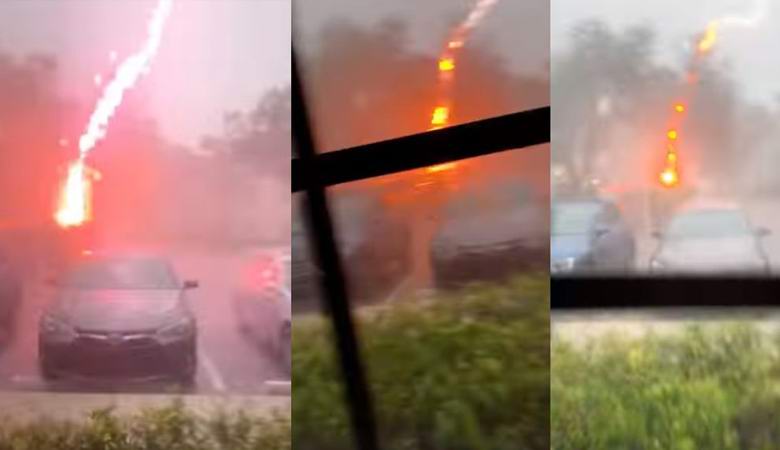 Egy nagyon szokatlan villám elfoglalták Floridában