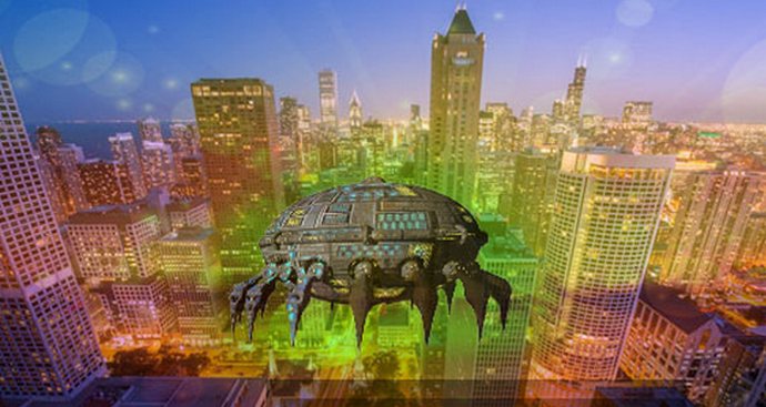 Figyelem: UFO az égen. Videó