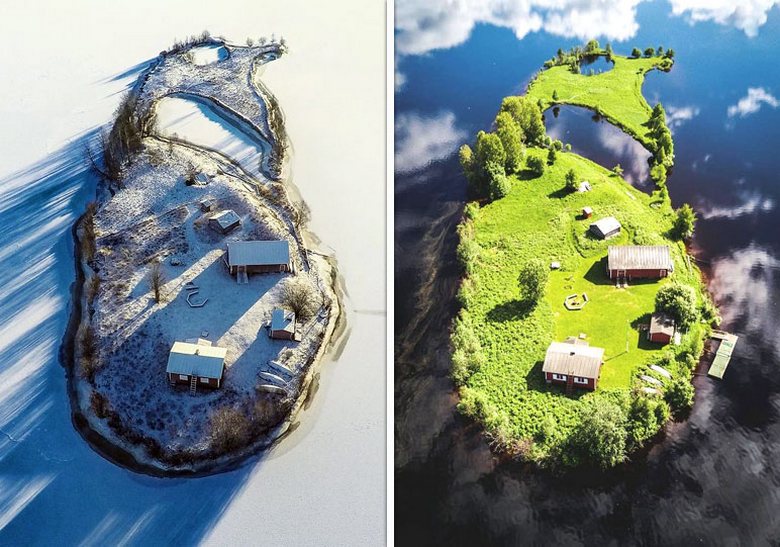 Évszakok mesés Lappföld hangulatos szigetén