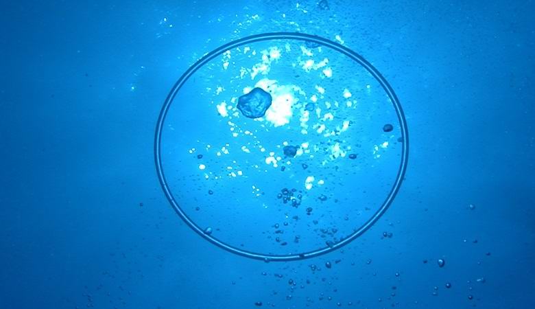 Titokzatos levegőgyűrűk víz alatti meglepett búvárok