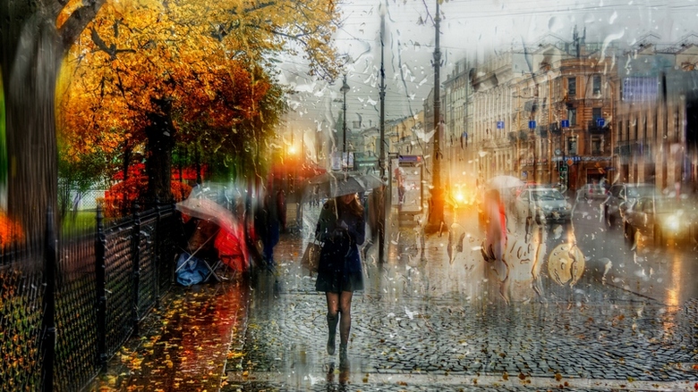 Titokzatos eső esett az út apró részén Olaszországban