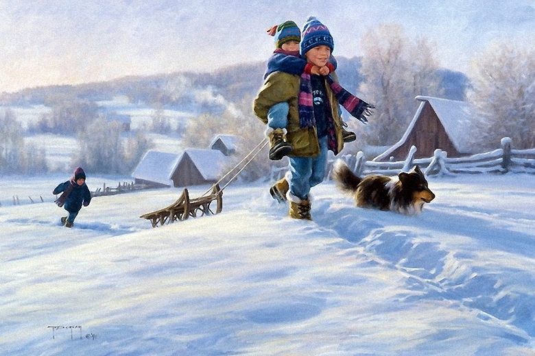 Téli festmények, tele boldogsággal